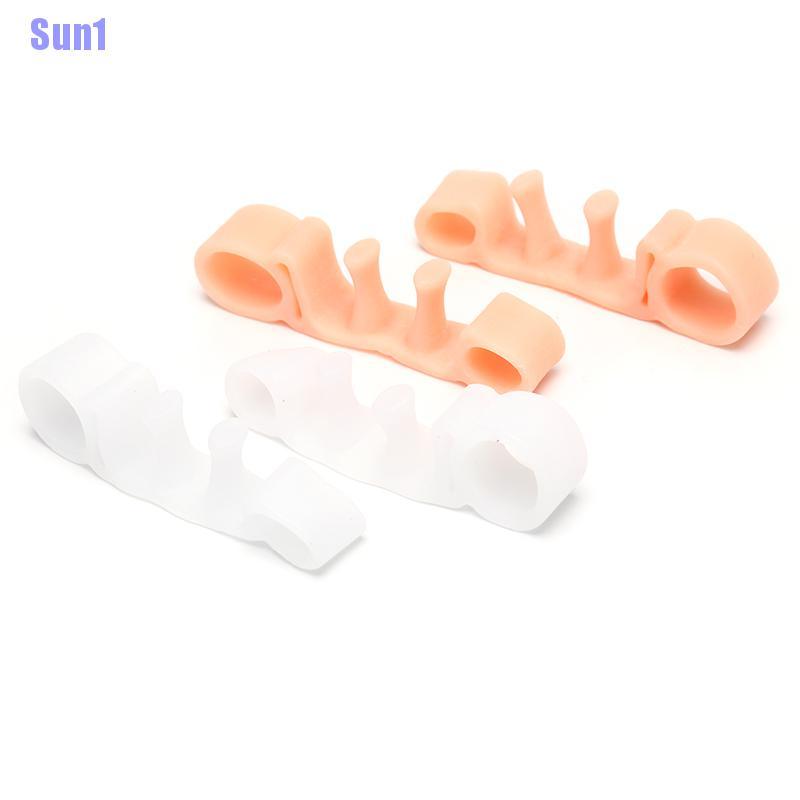 (Hàng Mới Về) 1 Cặp Dụng Cụ Tách Ngón Chân Bằng Silicon Giúp Điều Chỉnh Và Chăm Sóc