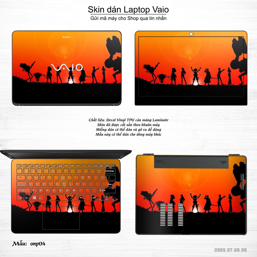 Skin dán Laptop Sony Vaio in hình One Piece (inbox mã máy cho Shop)