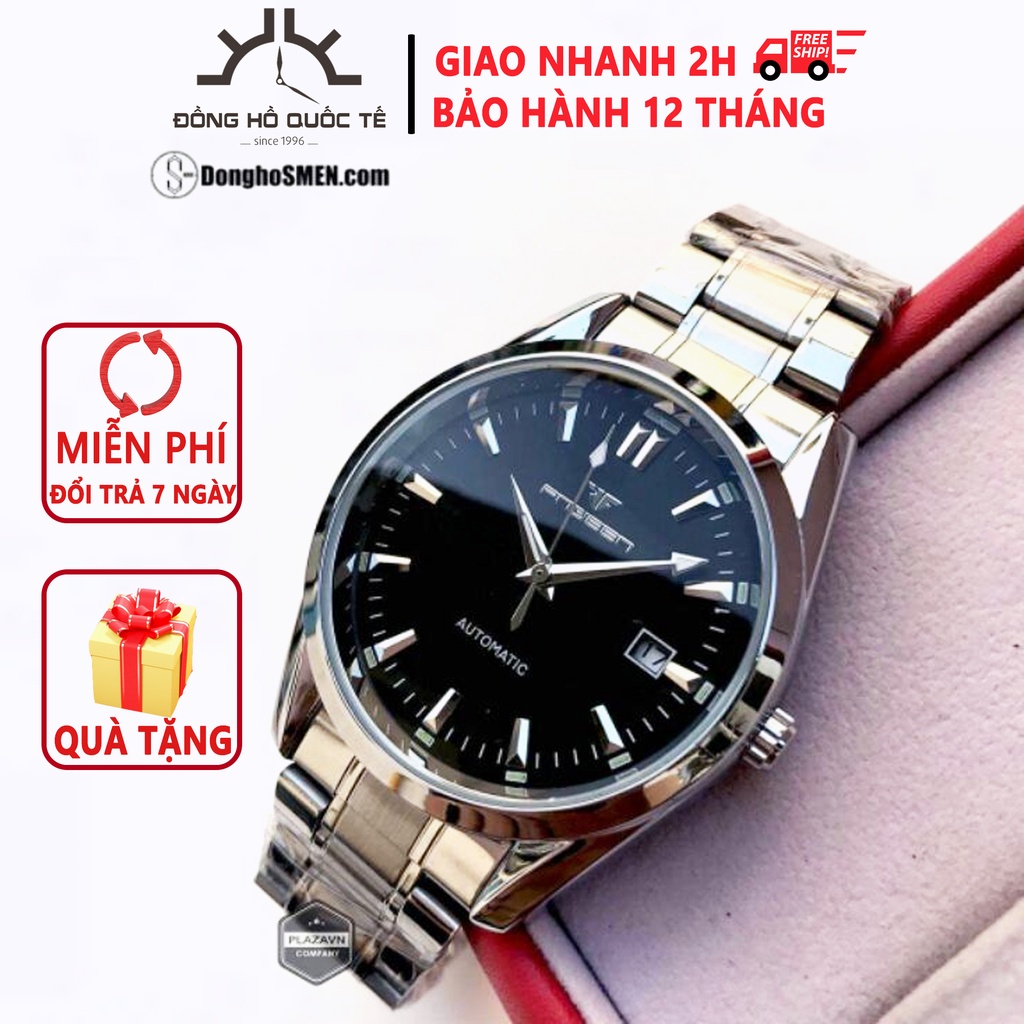 Đồng Hồ Nam Cơ Fngeen AUTOMATIC- Đồng Hồ Nam Có Lịch Ngày Mặt Kính 40mm Cường Lực Chống Xước - Cho Kiểm Hàng - Mã 6612 | BigBuy360 - bigbuy360.vn
