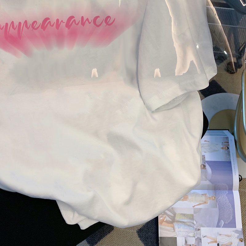 Áo Thun Dáng Rộng Thiết Kế Dễ Thương Dễ Phối Đồ