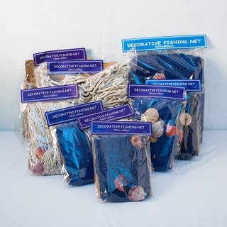 Lưới đánh cá trang trí nhiều size - Decor đồ trang trí theo phong cách biển Địa Trung Hải