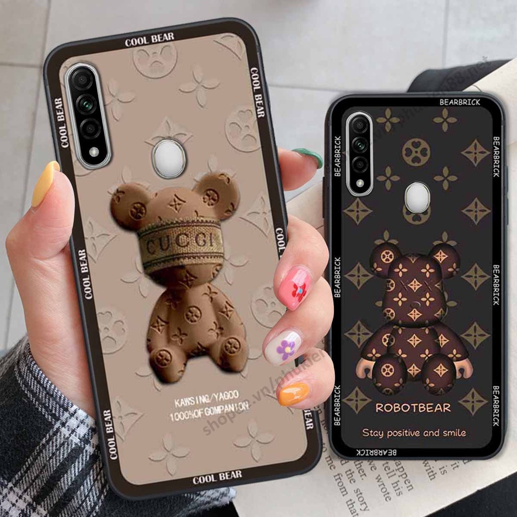 Ốp Oppo A31 bear, k@ws thương hiệu phong cách ốp lưng thời trang cao cấp