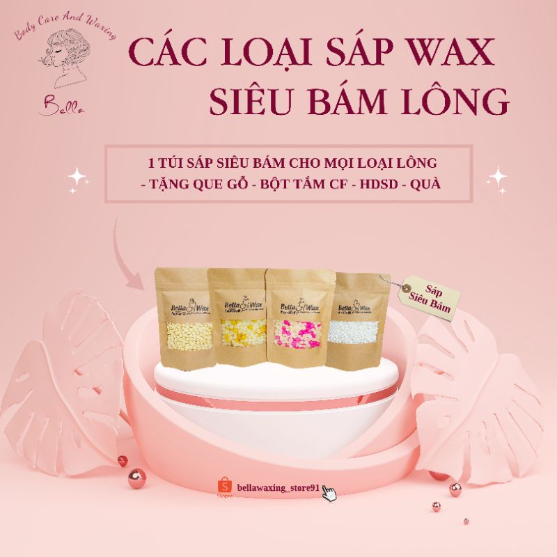 Sáp Siêu Bám Dùng Cho Mọi Loại Lông Và Da Nhạy Cảm + [Tặng Kèm Que Gỗ - Quà - Bột Tắm CF Dừa]