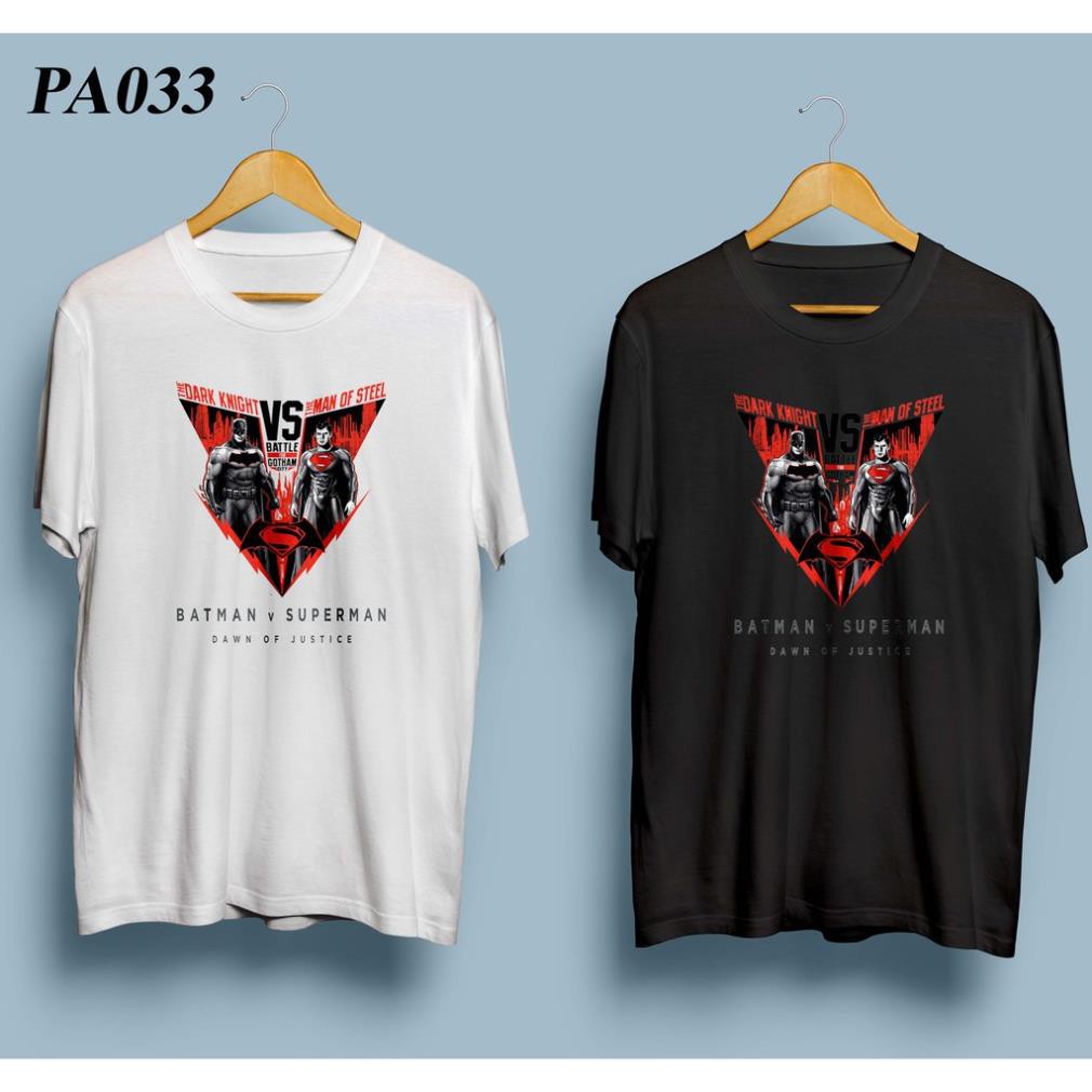 SALE- Áo thun siêu anh hùng in hình batman & superman mã PA033