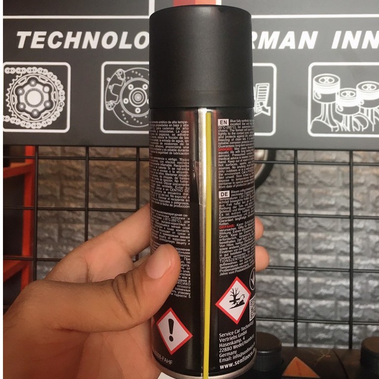 Senfineco 9924 Xịt Dưỡng Sên Không Văng Bôi Trơn Tốt - Chain Lub Extreme 200ML