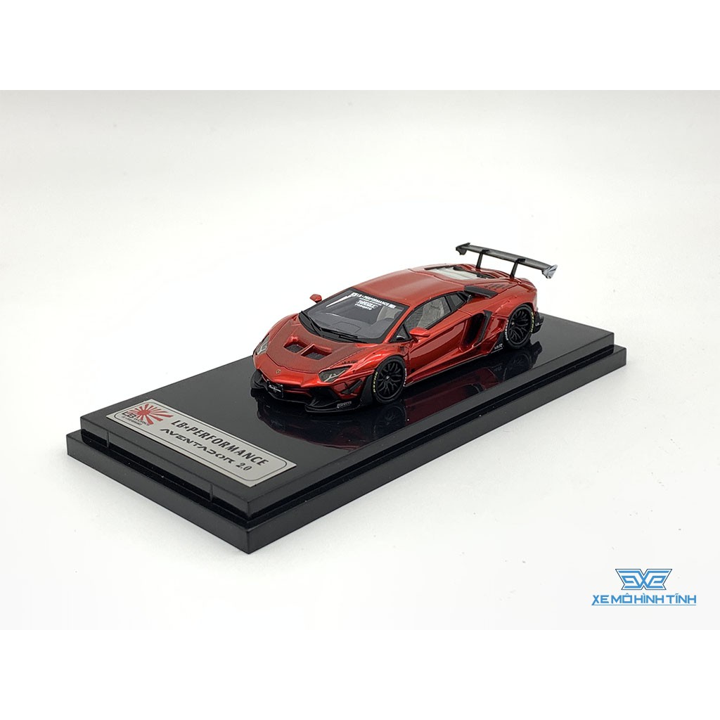 Xe Mô Hình Lamborghini Aventador LB 2.0 kèm Figure 1:64 Liberty Walk ( Đỏ )