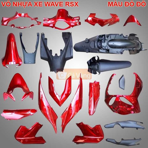 Dàn áo xe WAVE RSX 110  nhựa nguyên sinh ABS cao cấp màu Đen Đỏ