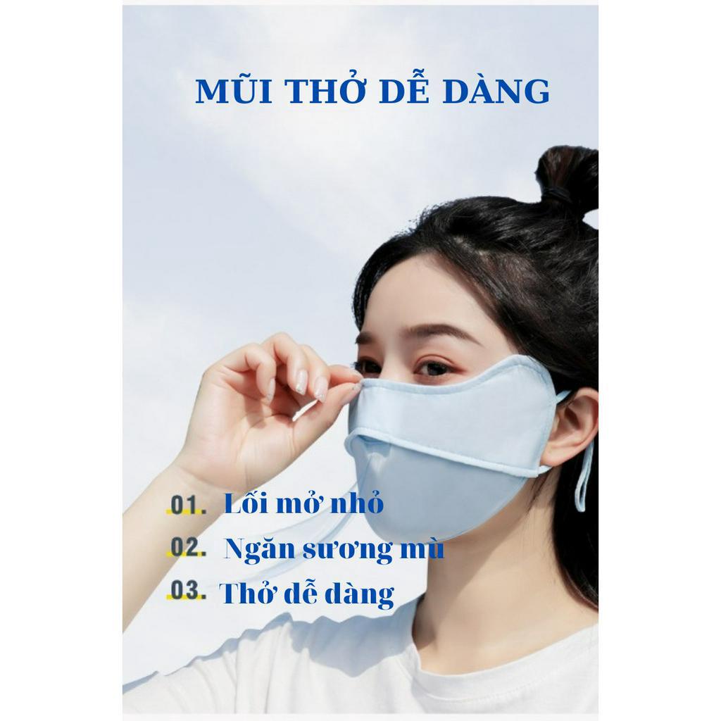 Khẩu trang chống nắng chống tia UV chất lụa băng mềm mịn mát thông thoáng GEPO | BigBuy360 - bigbuy360.vn