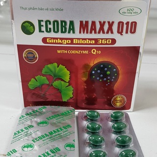 Hoạt Huyết Dưỡng Não - Ginkgo (Ecoba Max Q10) - Bổ não, tăng cường lưu thông máu não
