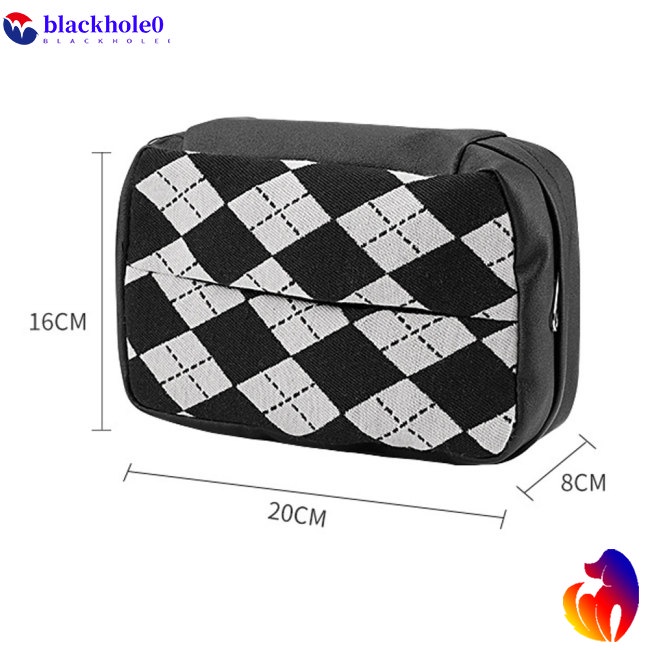 Túi Da Đựng Khăn Giấy Đa Năng Họa Tiết Sọc Caro / Kẻ Ô Thời Trang Cho Xe Hơi