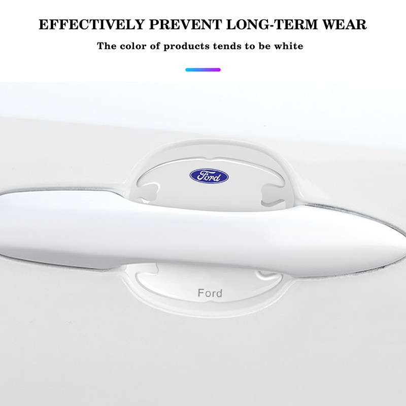 Bộ 4/8 miếng dán trong suốt bảo vệ tay nắm cửa xe hơi Ford Ranger Fiesta Ranger T6 / T7 / T8 Focus