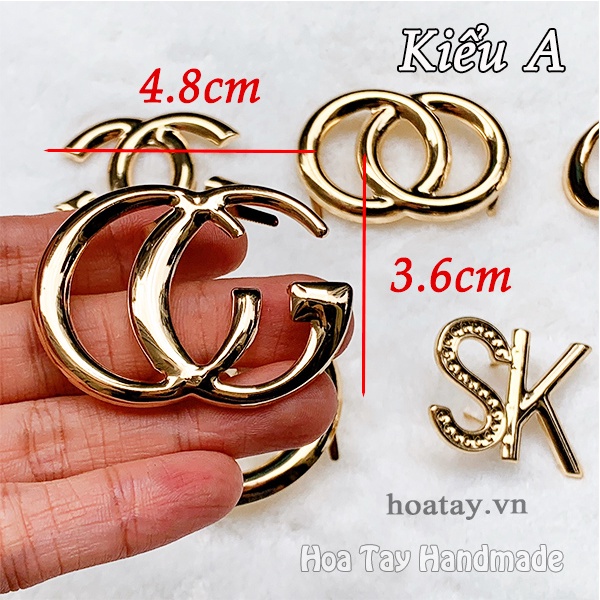 Mạc chữ trang trí túi - Phụ kiện gắn túi ví BA100 - Hoa Tay Handmade