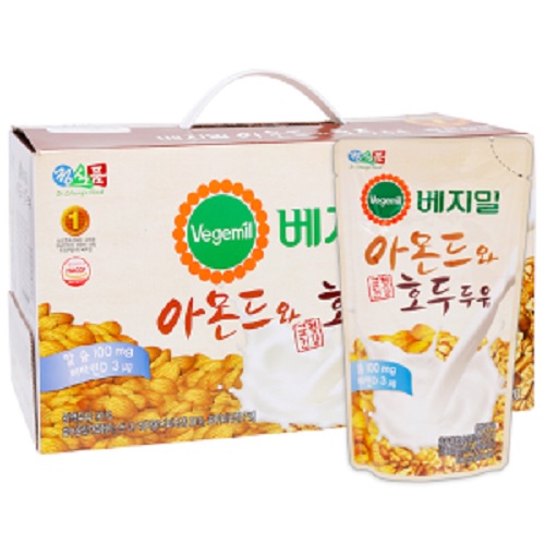 Sữa Hạnh Nhân Và Óc Chó Vegemil Hàn Quốc 190ml