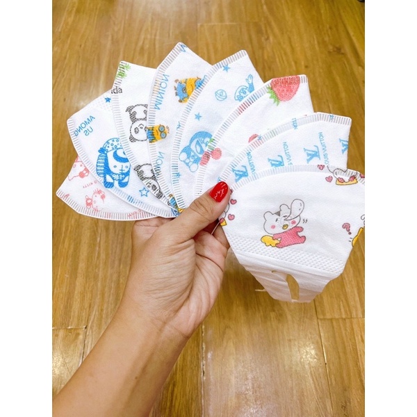KHẨU TRANG 5D TRẺ EM GÓI 10 CÁI (HỘP 50 CÁI)