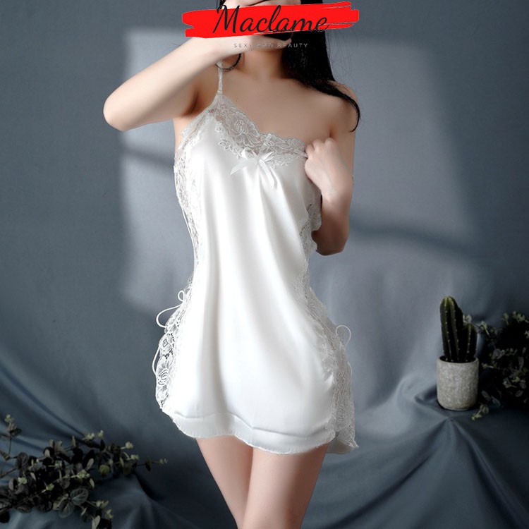 Váy Ngủ Lụa Mix Ren Quyến Rũ Sang Trọng Mặc Ở Nhà Đi Ngủ Đi Chơi DN03 | BigBuy360 - bigbuy360.vn