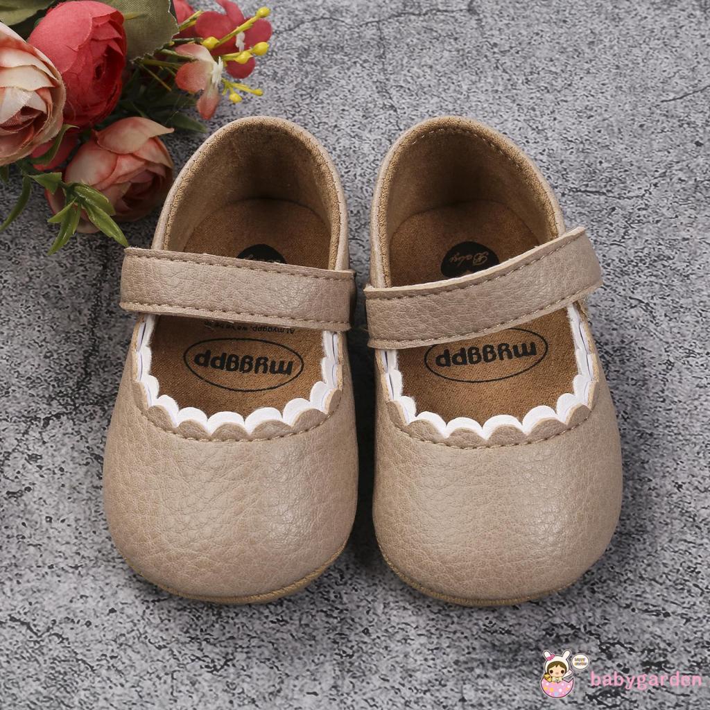 Giày búp bê chất liệu da PU mềm chống trượt thời trang dễ thương cho bé gái