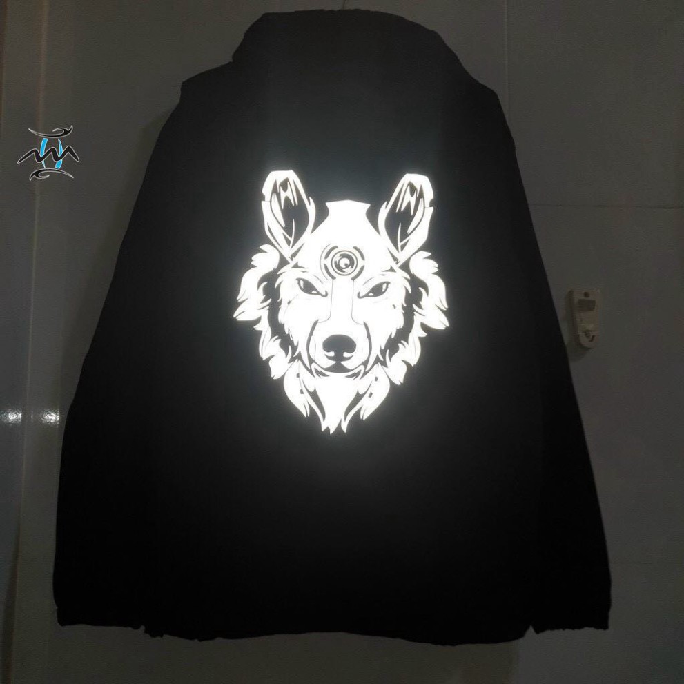 Áo Khoác Dù Nam Nữ Sói phản quang