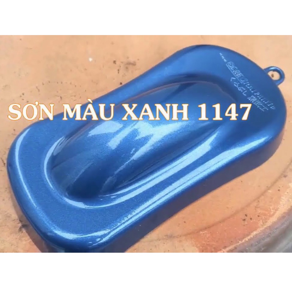 Sơn Samurai màu xanh nước biển 80/1147 chính hãng, sơn xịt dàn áo xe máy chịu nhiệt, chống nứt nẻ, kháng xăng