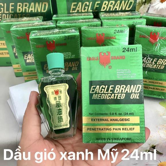 Dầu Gió Xanh Mỹ - Eagle Brand Medicated Oil