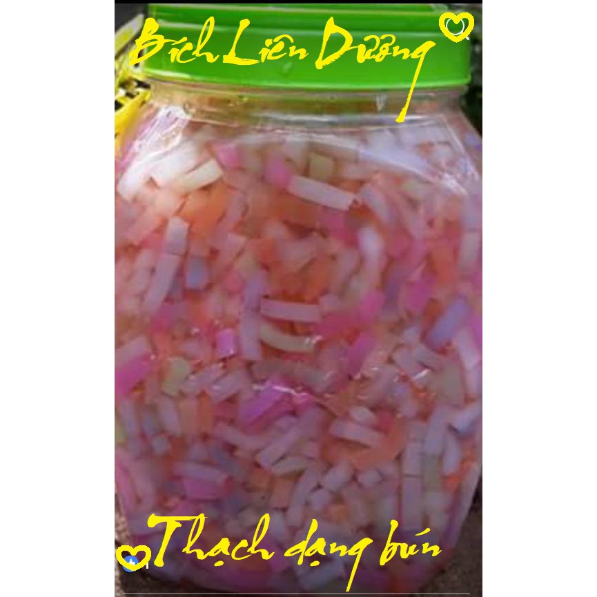 Bán sỉ 1Kg Thạch dừa sợi bún  ngắn ép thô  tặng kèm hương thơm