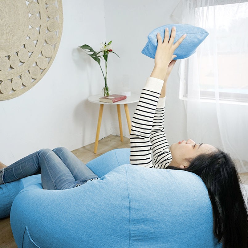 ghế đẩulười sofa beanbag nhỏ Loại phòng khách đơn ghế tatami ban công ngủ hạt xốp