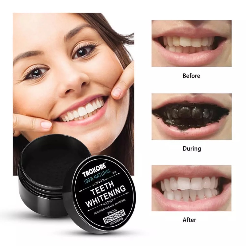 COMBO 2 HỘP Than Hoạt Tính trắng răng chống hôi miệng Whitening Teeth