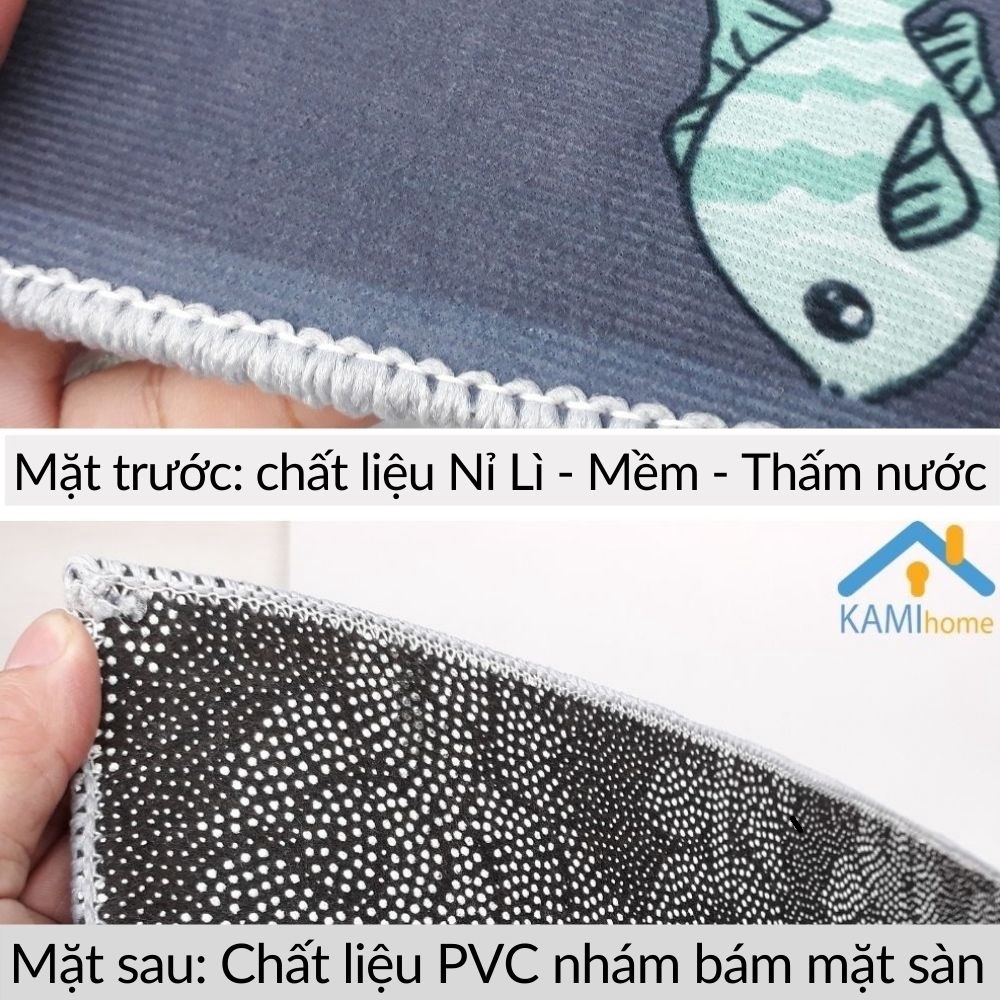 Thảm trải sàn và lau chân nhà bếp phòng khách có lớp chống trượt (Chọn mẫu và Cỡ 120*40cm hoặc 60*40cm) mã 27007