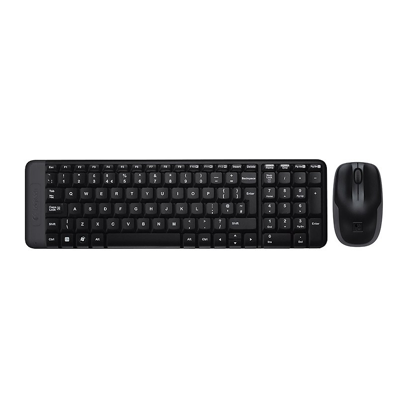 Bộ bàn phím chuột Logitech MK220 (Đen)