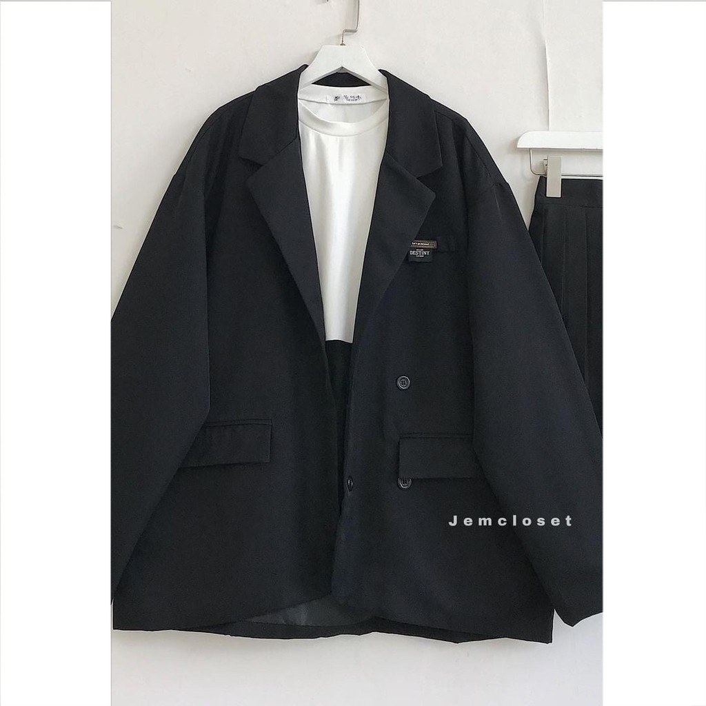 Áo Khoác Blazer Nữ Vải Tây Loại 1 Cực Mịn Siêu Dày Áo Vest From Rộng Phong Cách Thời Trang Cá Tính SII 1964