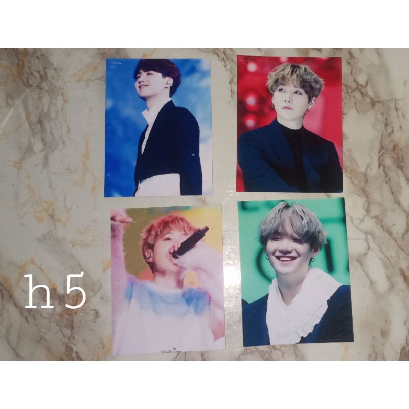 Bộ ảnh BTS in sẵn theo từng set suga, V, Jk, Jimin