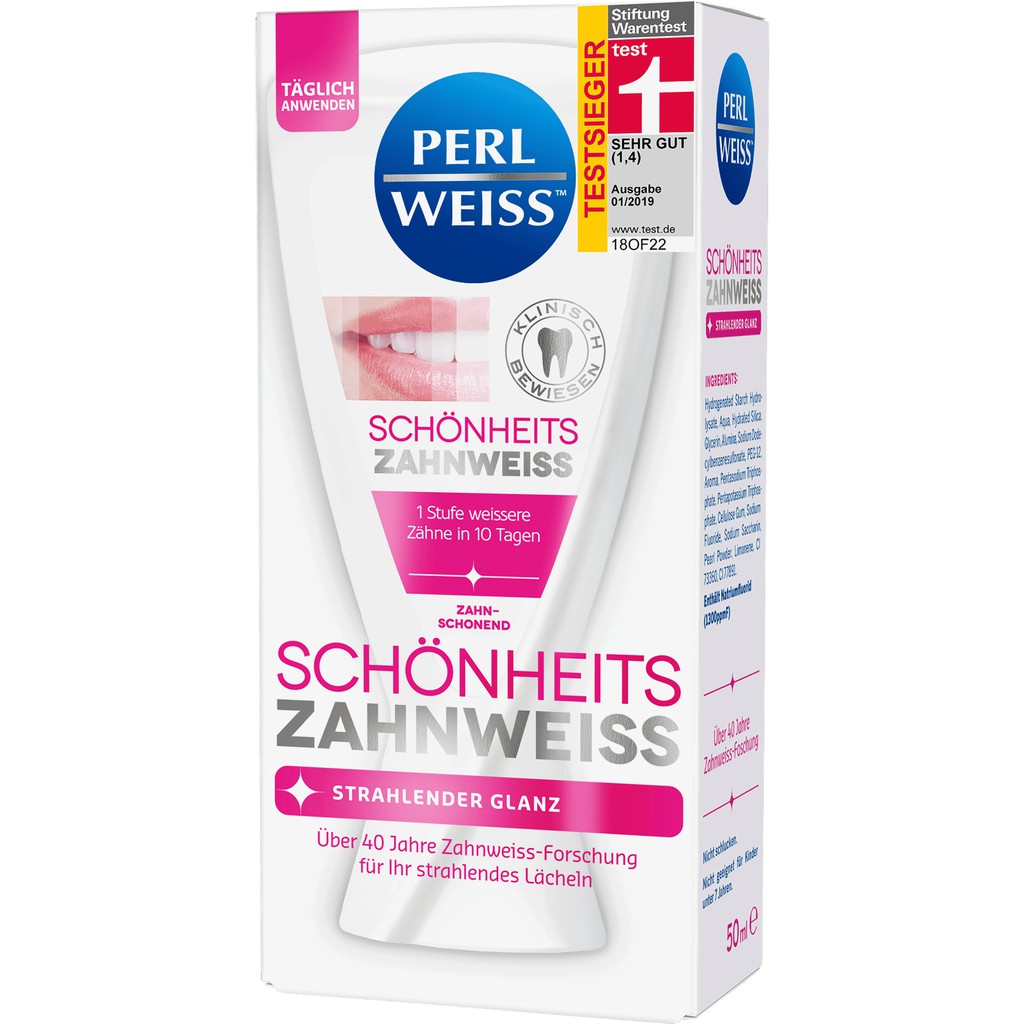 Kem đánh răng siêu trắng Perl Weiss của Đức 50ml