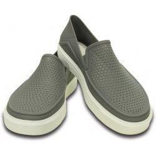 Giày lười không dây, giày nhựa nam êm chân, thoáng khí, hàng xuất xịn, citilane roka slip on, màu ghi xám