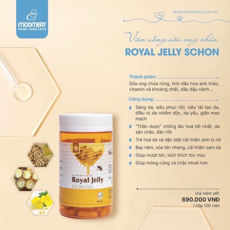 VIEN SỮA ONG CHÚA ROYAL JELLY - 1 HỘP 100v.