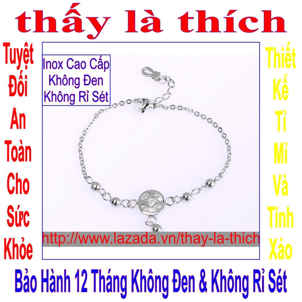 Lắc chân đồng tiền cho trẻ em đính đá Zircon phối bi - An toàn cho trẻ - Cam kết 1 đổi 1 nếu hoen, gỉ sét