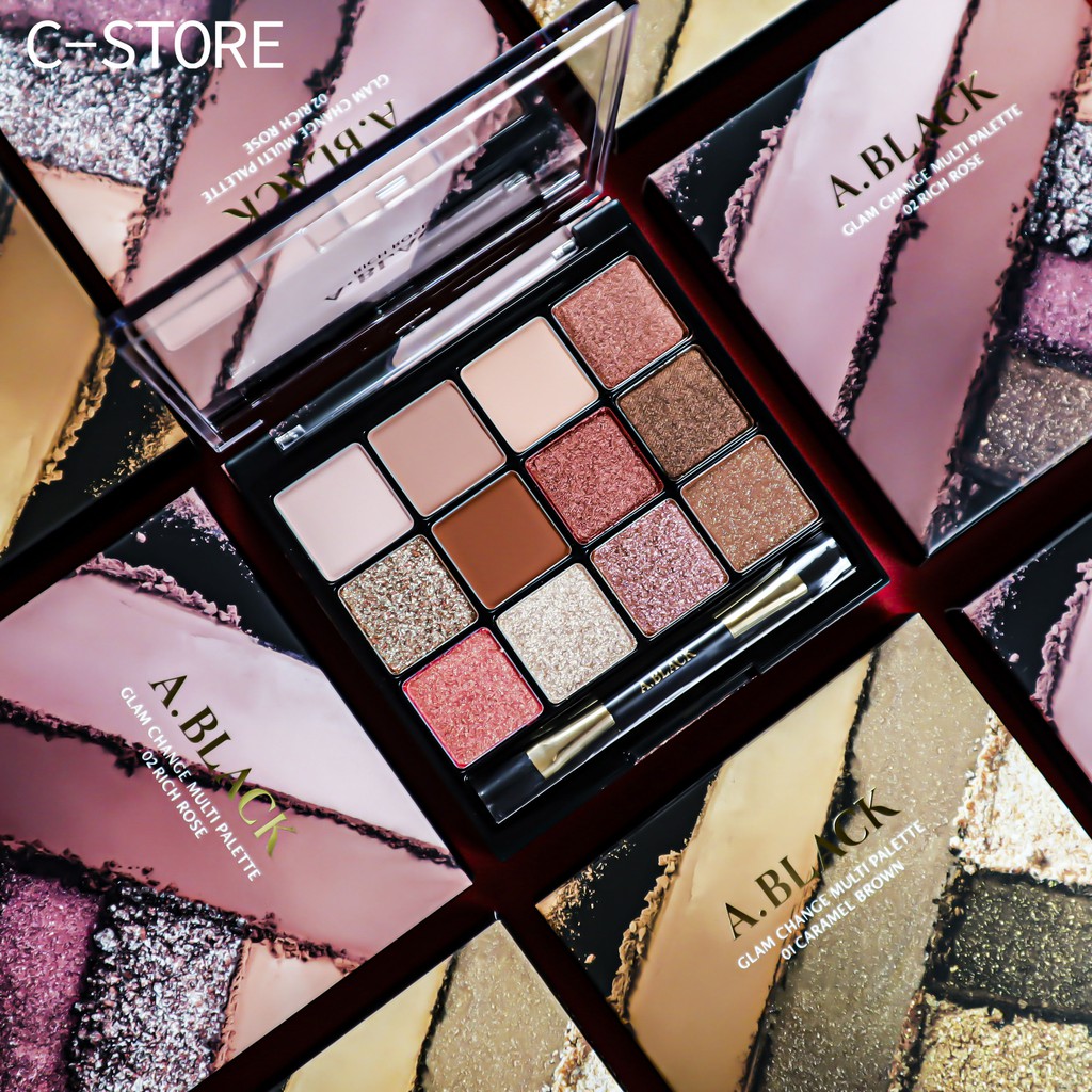 Bảng phấn mắt A Black Glam Change Multi Eye Palette by Clio 12 màu trang điểm mắt cao cấp - CSTOREVN | BigBuy360 - bigbuy360.vn