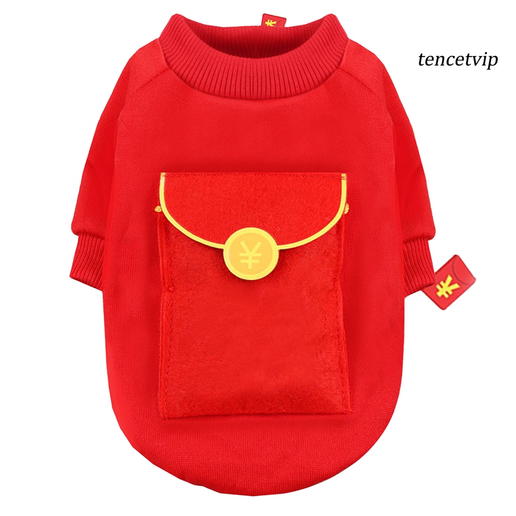 Áo sweater thời trang phong cách năm mới đáng yêu thoáng mát dành cho thú cưng