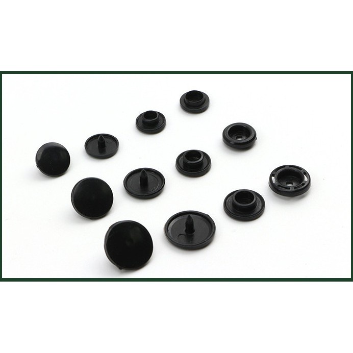 Combo 10 bộ cúc bấm nhựa, nút áo 10mm, 12mm, 14mm giá sỉ