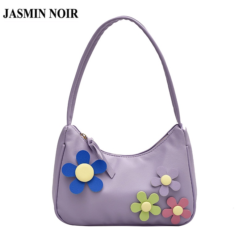 Túi Đeo JASMIN NOIR Chéo Da PU Hình Hoa Nhài Thời Trang Nữ