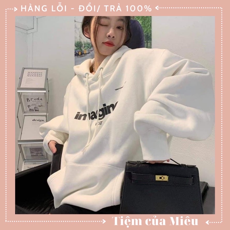 Áo hoodie nỉ Inmagine Trắng | BigBuy360 - bigbuy360.vn