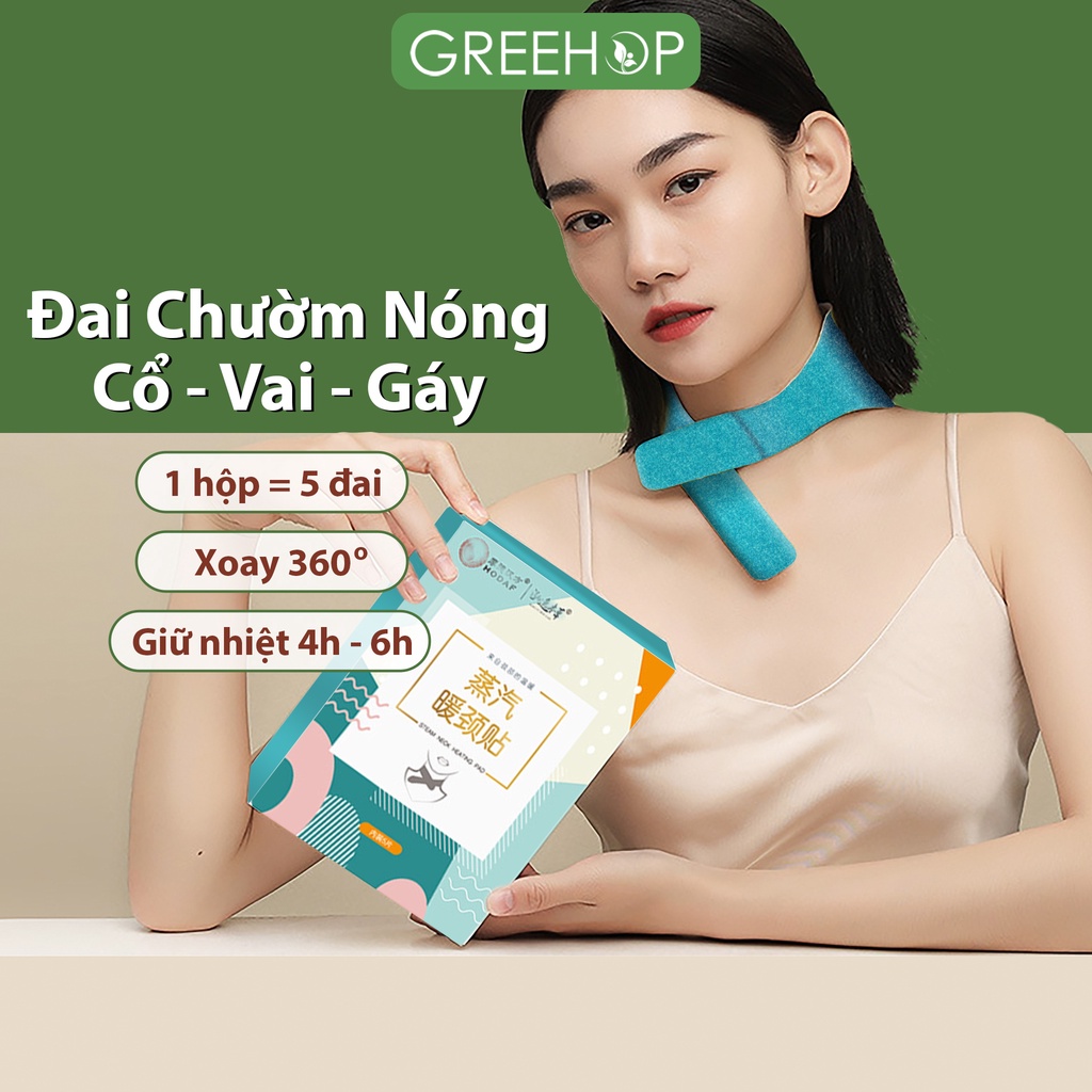 Túi chườm nóng thảo dược massage cổ vai gáy Greehop giảm đau mỏi, giãn cơ, lưu thông khí huyết