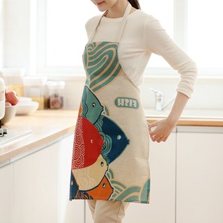 Tạp dề  con cá sắc màu vải canvas cực cool