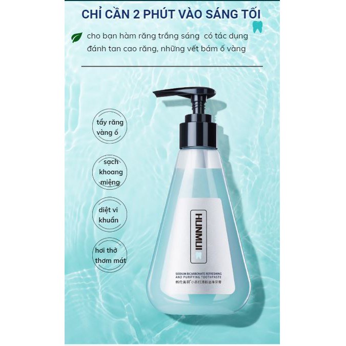 💕TẶNG 4 NẠ NGỦ COLLAGEN💕 Kem Đánh Răng Hunmui Trắng Răng Thơm Miệng Giảm Ố Vàng