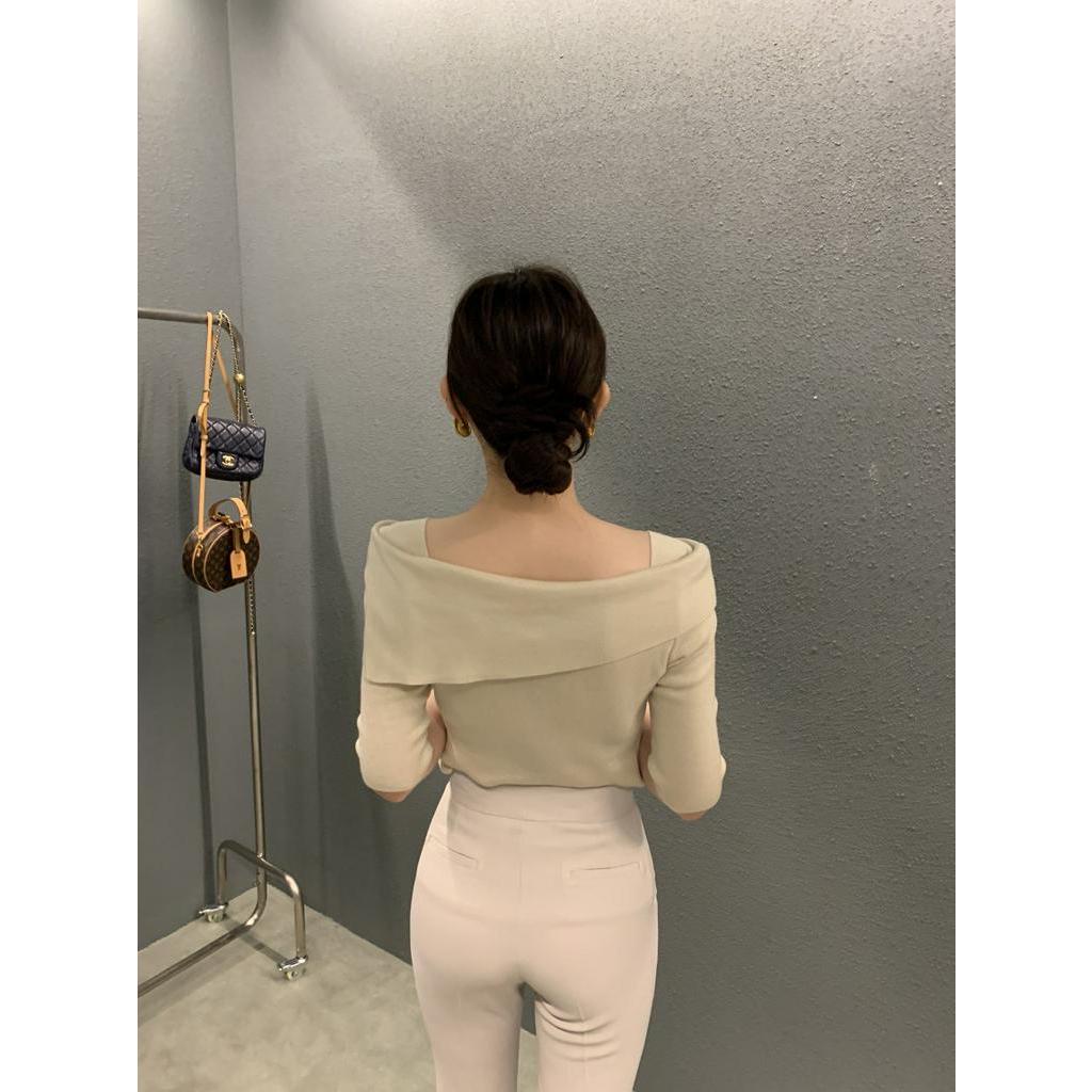 Áo Dệt Kim Tay Ngắn Dáng Ôm Thời Trang Dành Cho Nữ 51752