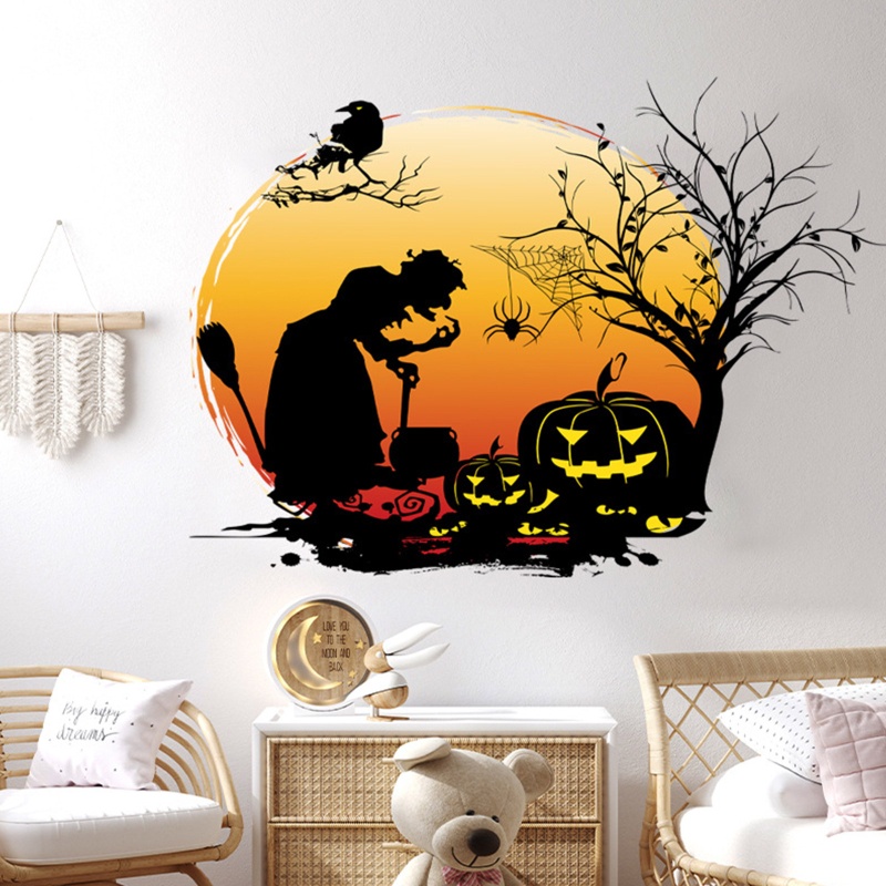 Đề Can Dán Cửa Sổ Trang Trí Halloween