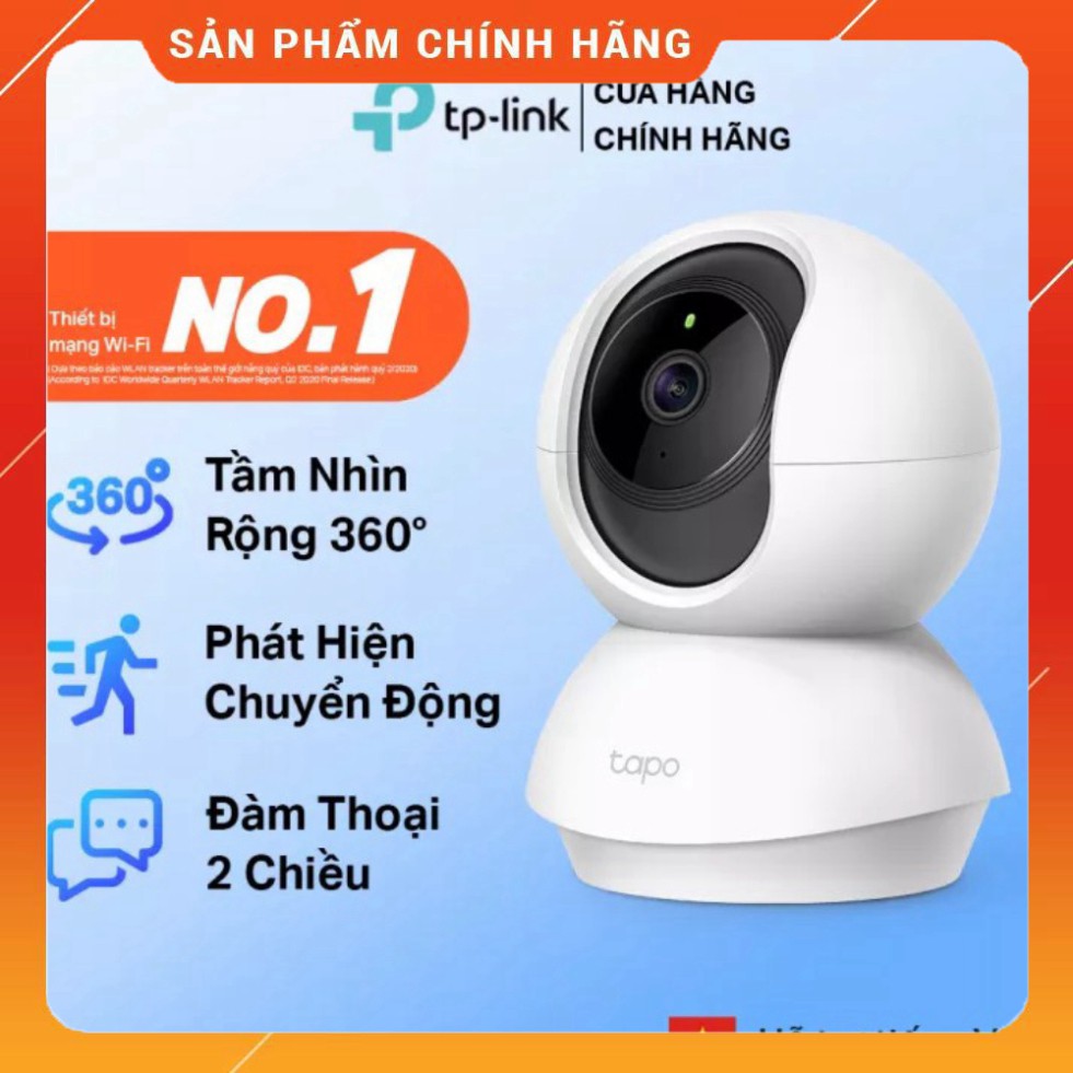 (Chính Hãng) Camera Wi-Fi An Ninh Gia Đình Quay Quét TPlink Tapo C200 - Bảo hành chính hãng 24 tháng