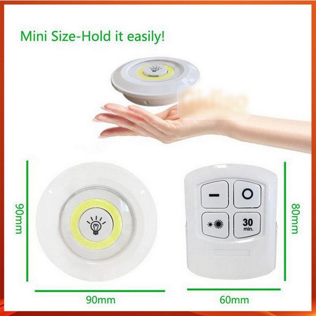 [Bán lẻ rẻ như bán buôn] Bộ 3 đèn LED kèm remote điều khiển từ xa, có hẹn giờ trang trí phòng ngủ, hành lang, cầu thang