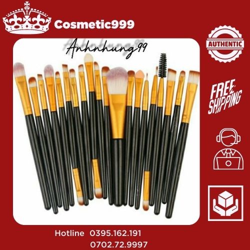 Bộ cọ trang điểm manage 20 cây chất lượng cao lông mịn chắc chắn-cosmetic999