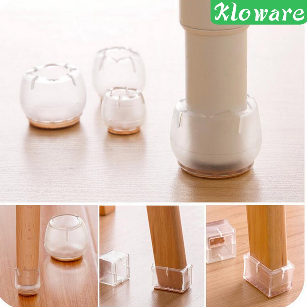 Set 10 Miếng Lót Chân Ghế / Đồ Nội Thất Trong Suốt Tiện Dụng