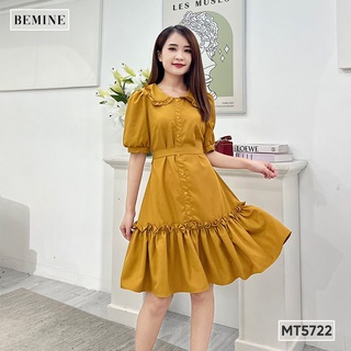 Đầm cổ bèo eo thắt nơ BEMINE MT5722