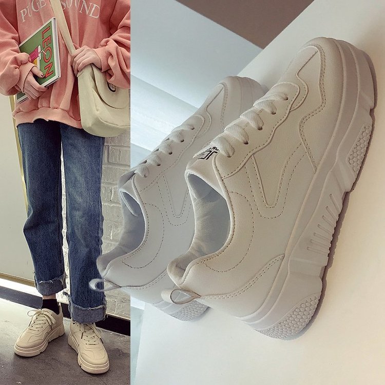 Giày Sneaker Mũi Tròn Dây Đan Chéo Thoải Mái